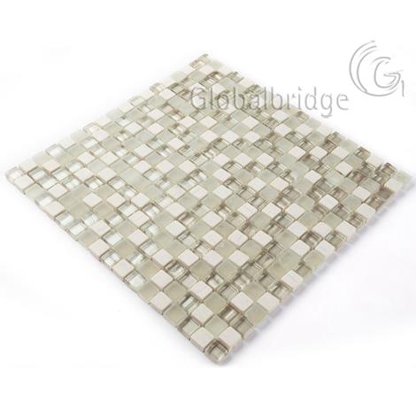 Sparkle Crystal Glass Mosaic Tile Mix Stone Interior Wall Mosaic Tile