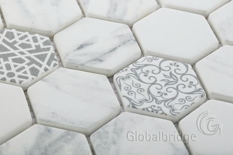 Powder Glass Bathroom Wall Mosaic Tiles