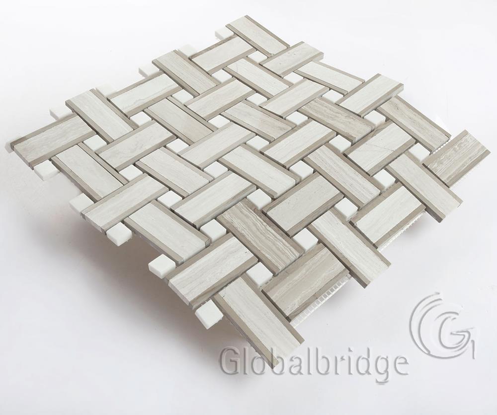 Irregular shape mix kitchen marble mosaic tiles