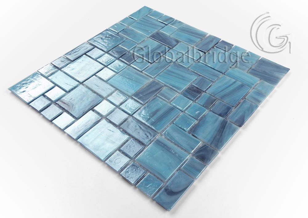 Agate Glass irregular mix floor mosaic glass mosaic decorative wall tiles