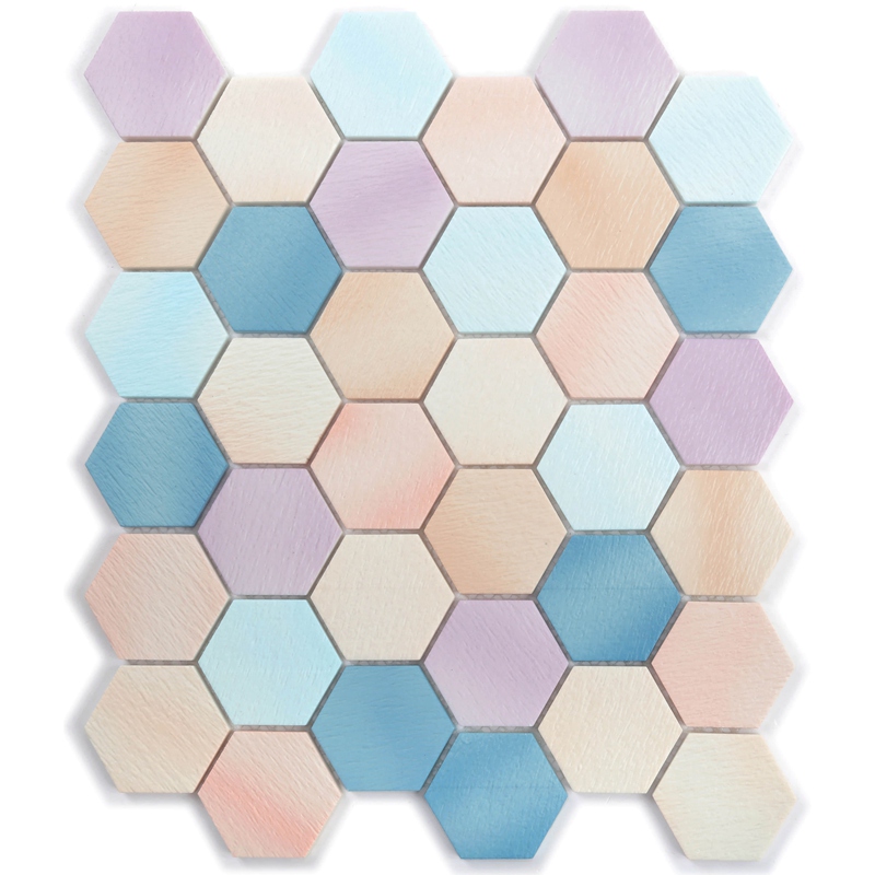3D enamel mosaic tiles pattern wall