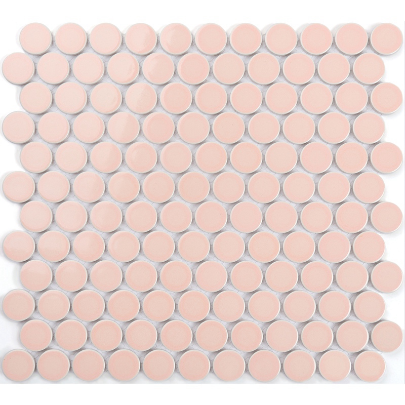 Round glazed ceramic mosaics tiles