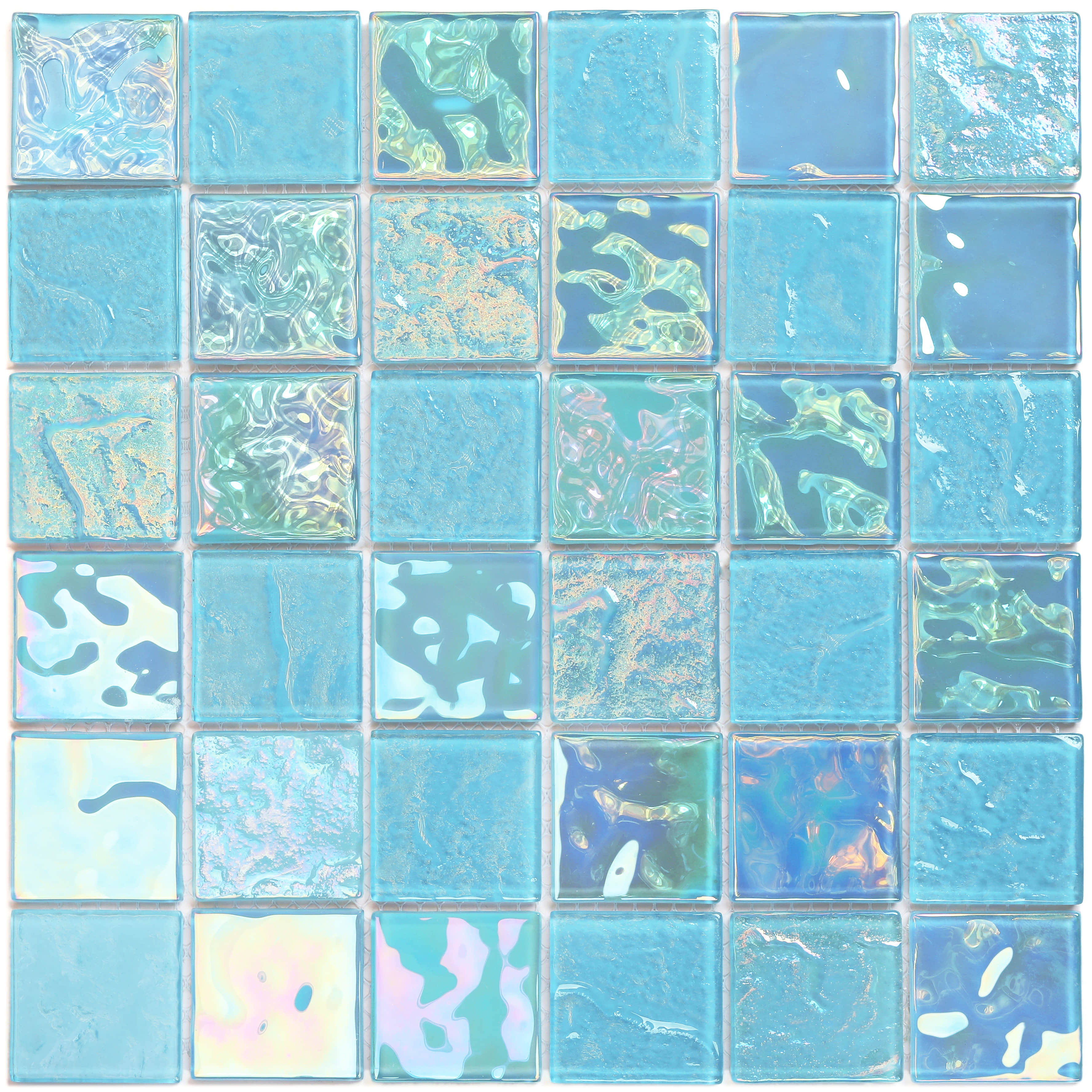 Clear crystal glass pool tiles