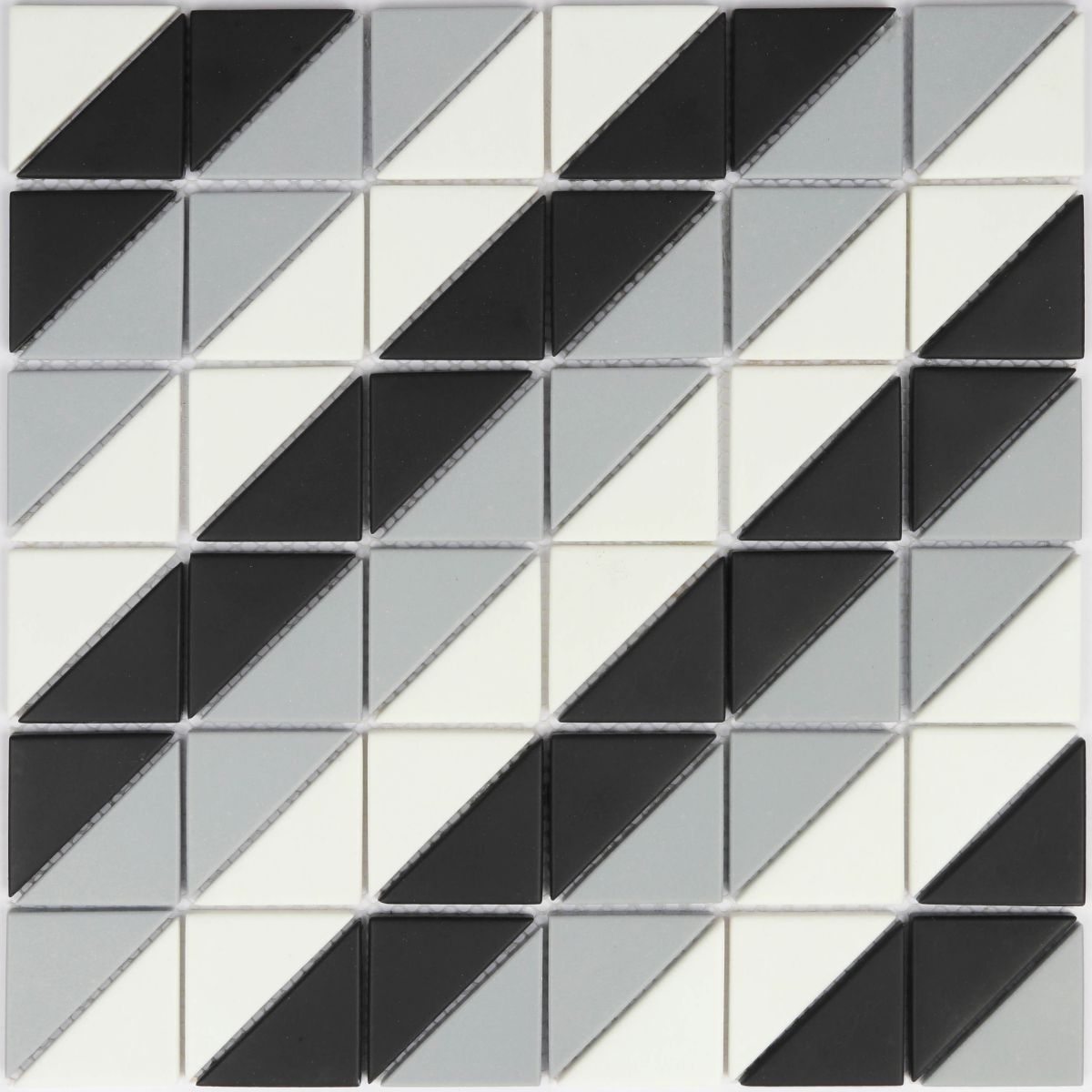 Triangle in Pattern Designs Enamel Glass Mosaic Tile