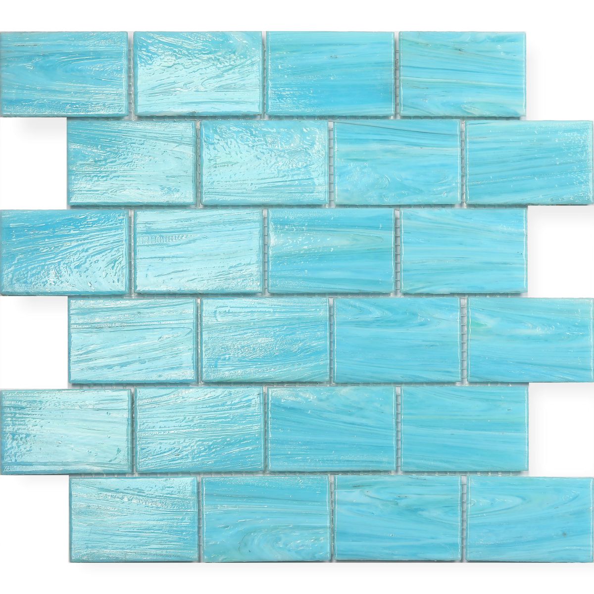 Blue Stripe Stream texture Mosaic Tile