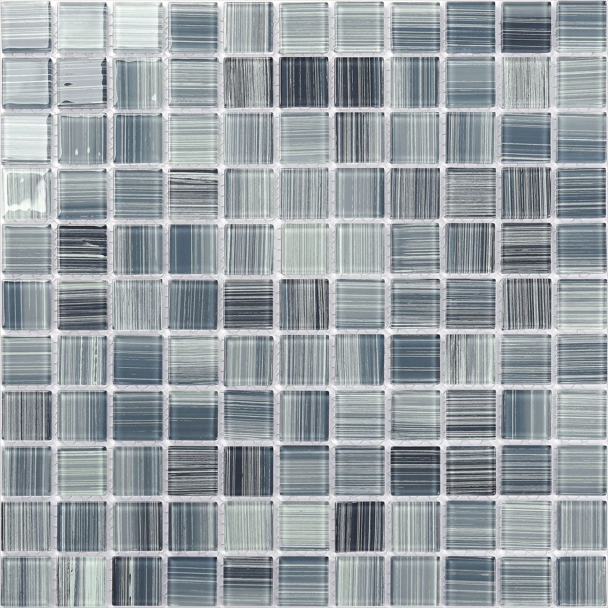 Wire Drawing Indoor Decortaion Crystal Glass Mosaic Tile