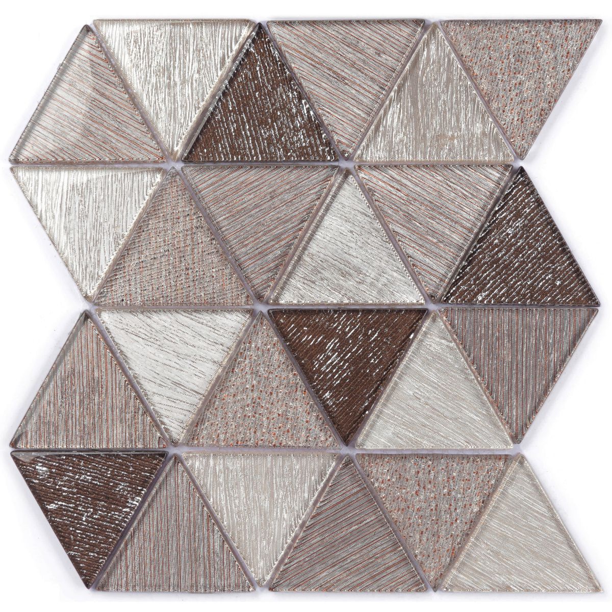 Triangle Design Crystal Glass Indoor Wall Mosaic Tile