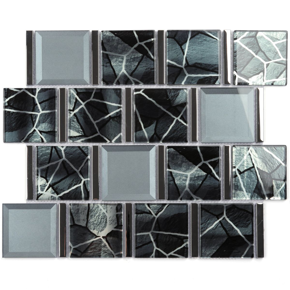 Dark Brick Pattern Glass Mosaic tile