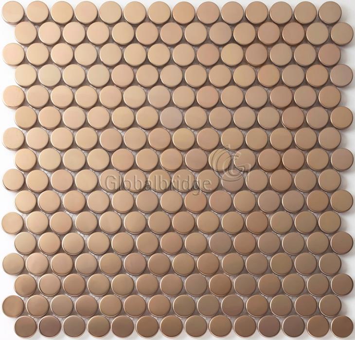 Penny Round Stainless Steel Metal Mosaic