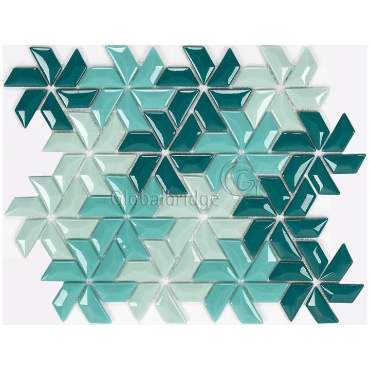Recycle Glass Backsplash Wall Mosaic Tiles