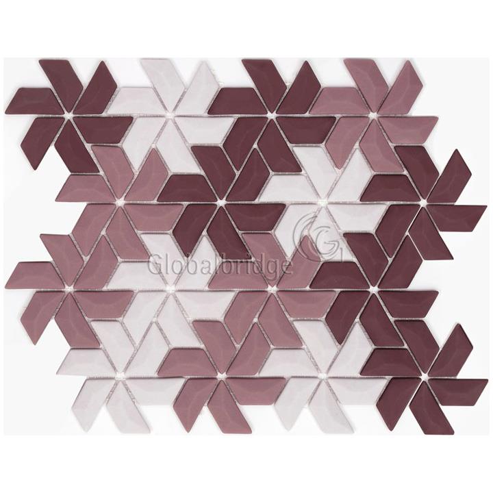 Stable Recycle Glass Mosaic Living Room Wall Tile