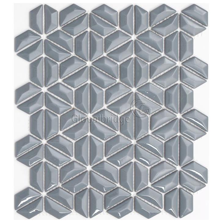 Unique Design Recycle Glass Mosaic Wall Art 3d Tiles