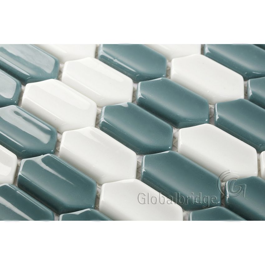 3d wave glass mosaic tile