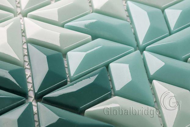 3d recycled glass mosaic tiles