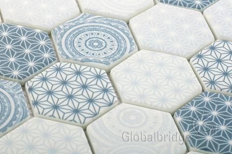 Powder Glass Bathroom Wall Mosaic Tiles