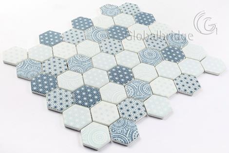 Powder Glass Bathroom Wall Mosaic Tiles