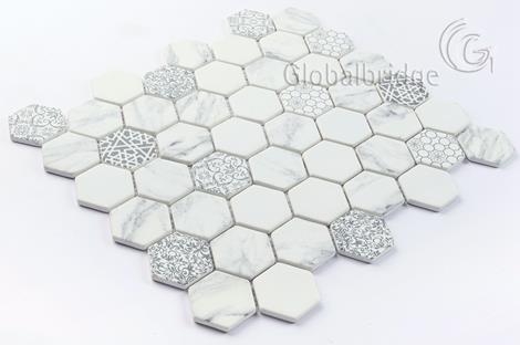 Powder Glass Bathroom Wall Mosaic Tiles