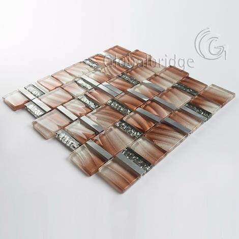 Manufacturer mosaic tile crystal glass for wall mosaic