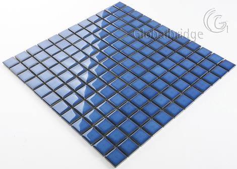 Blue Porcelain Bathroom Mosaic Tile