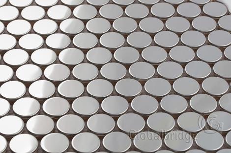 Penny Round Stainless Steel Metal Mosaic