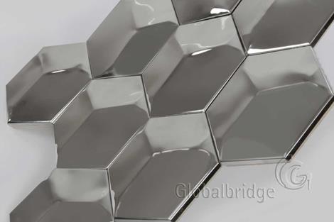 3D Stainless Steel Metal Mosaic Tile