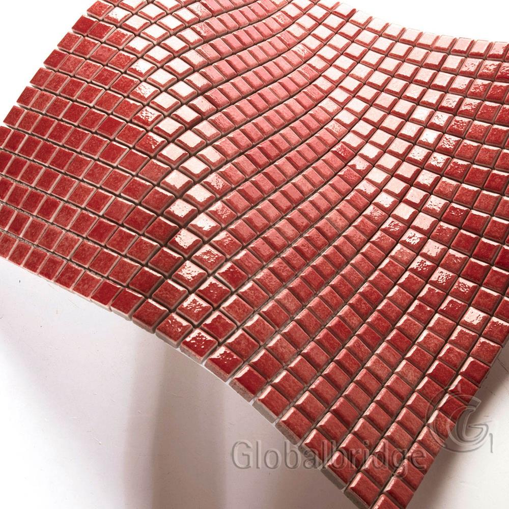 Mist Enamel glass mosaic porcelain glossy surface bathroom wall glass mosaic