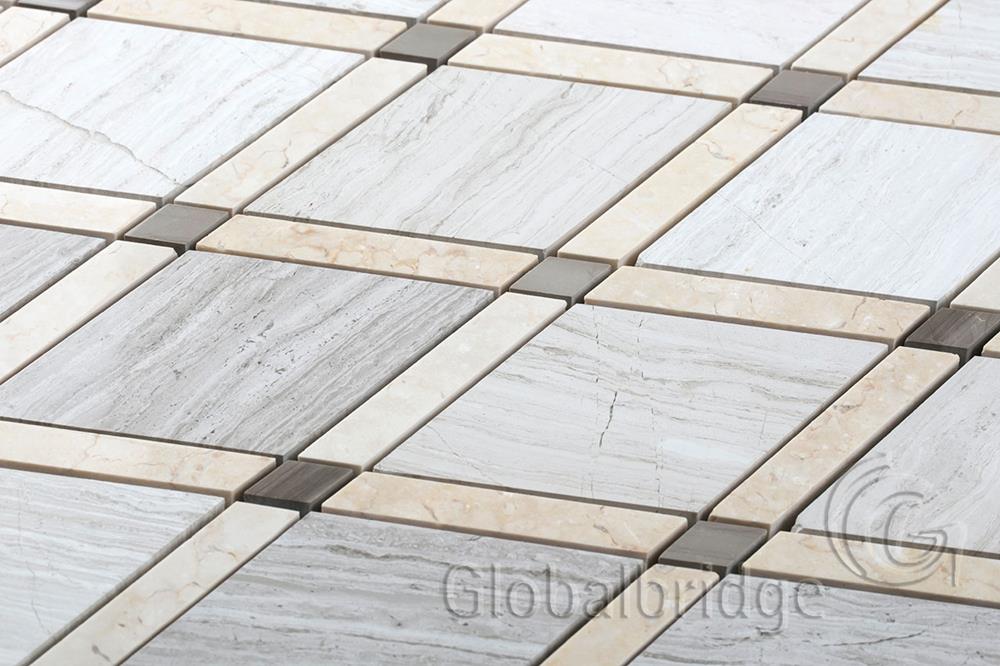 Wholesale marble floor tiles Design Bathroom Wall Tile Marble Stone Mosaic Tile