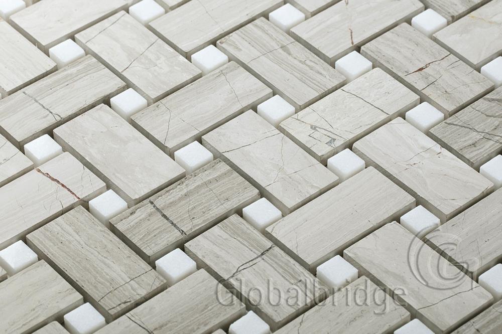 Irregular shape mix marble floor tiles art mosaic stone