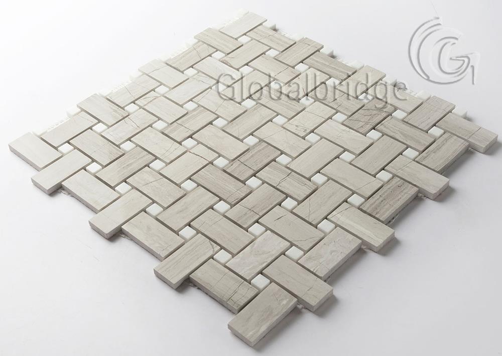 Irregular shape mix marble floor tiles art mosaic stone