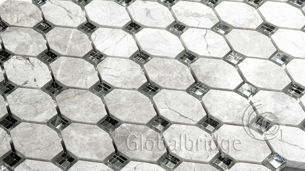 Glass Mix Stone Mosaic Tiles Backsplash Wall Decor Mosaic Tile