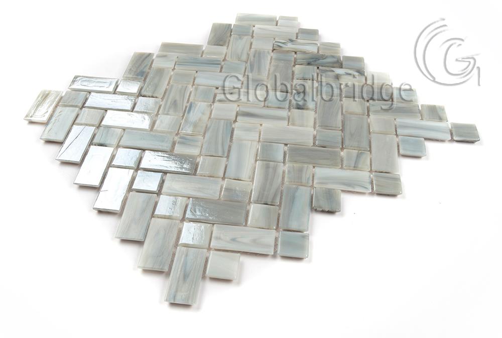 Glass wall tile kitchen backsplash