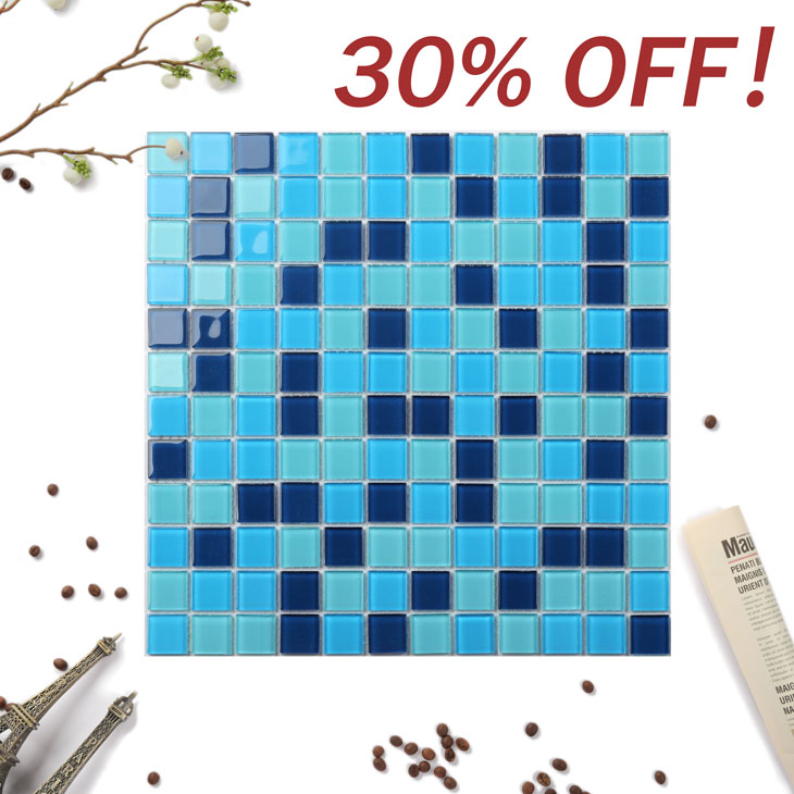 Wholesale OEM&ODM Firing glass Low Water Absorption Rate backsplash tiles mosaic