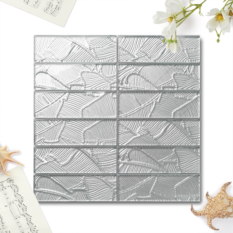 Modern Design Interior Wall Tile Art Decorative firing Glass Mosaic