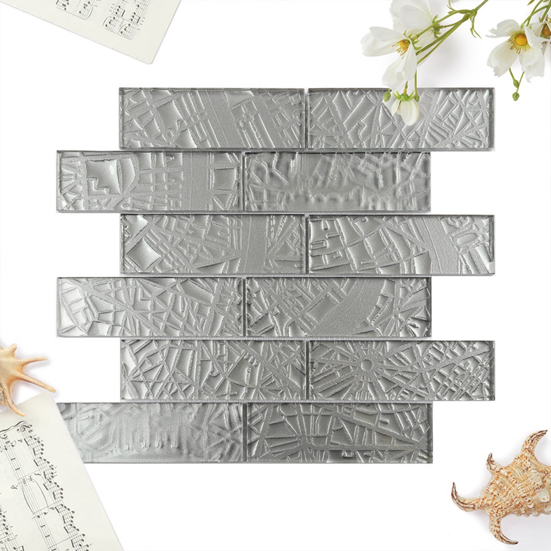 Nature Engraving stone mosaic wall tile