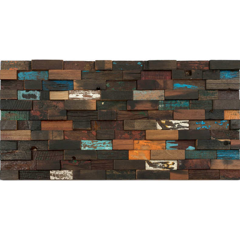 Antique Boat Wood Mosaic Tile