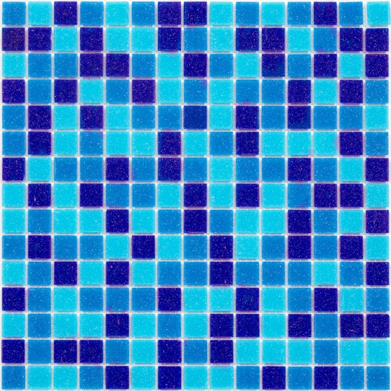 Mix blue mosaic bathroom tiles