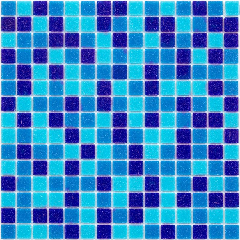 Mix blue mosaic bathroom tiles