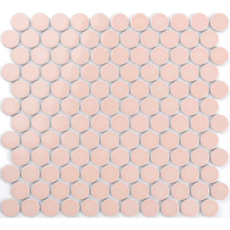 Round glazed ceramic mosaics tiles