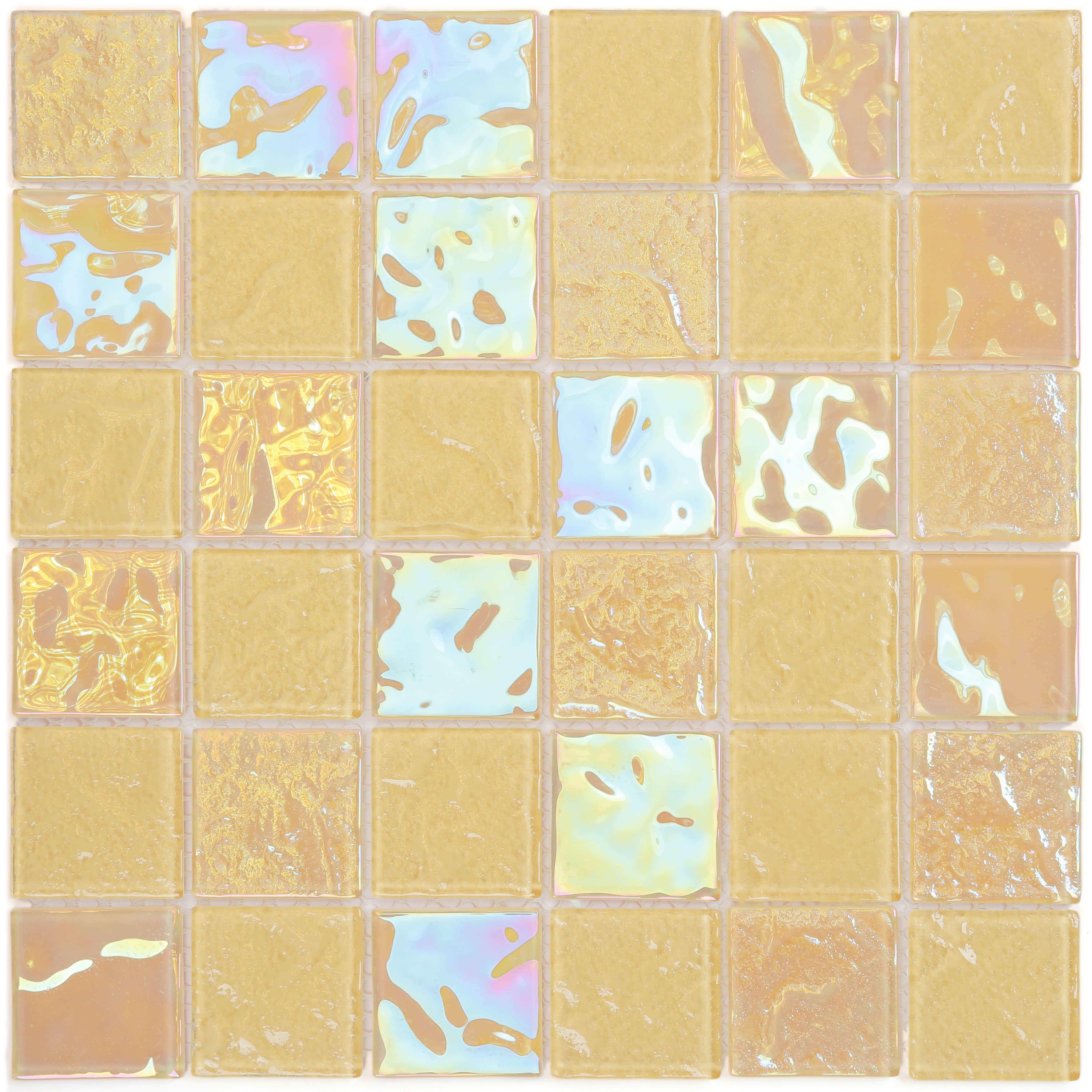 Glass mosaic shower floor tile