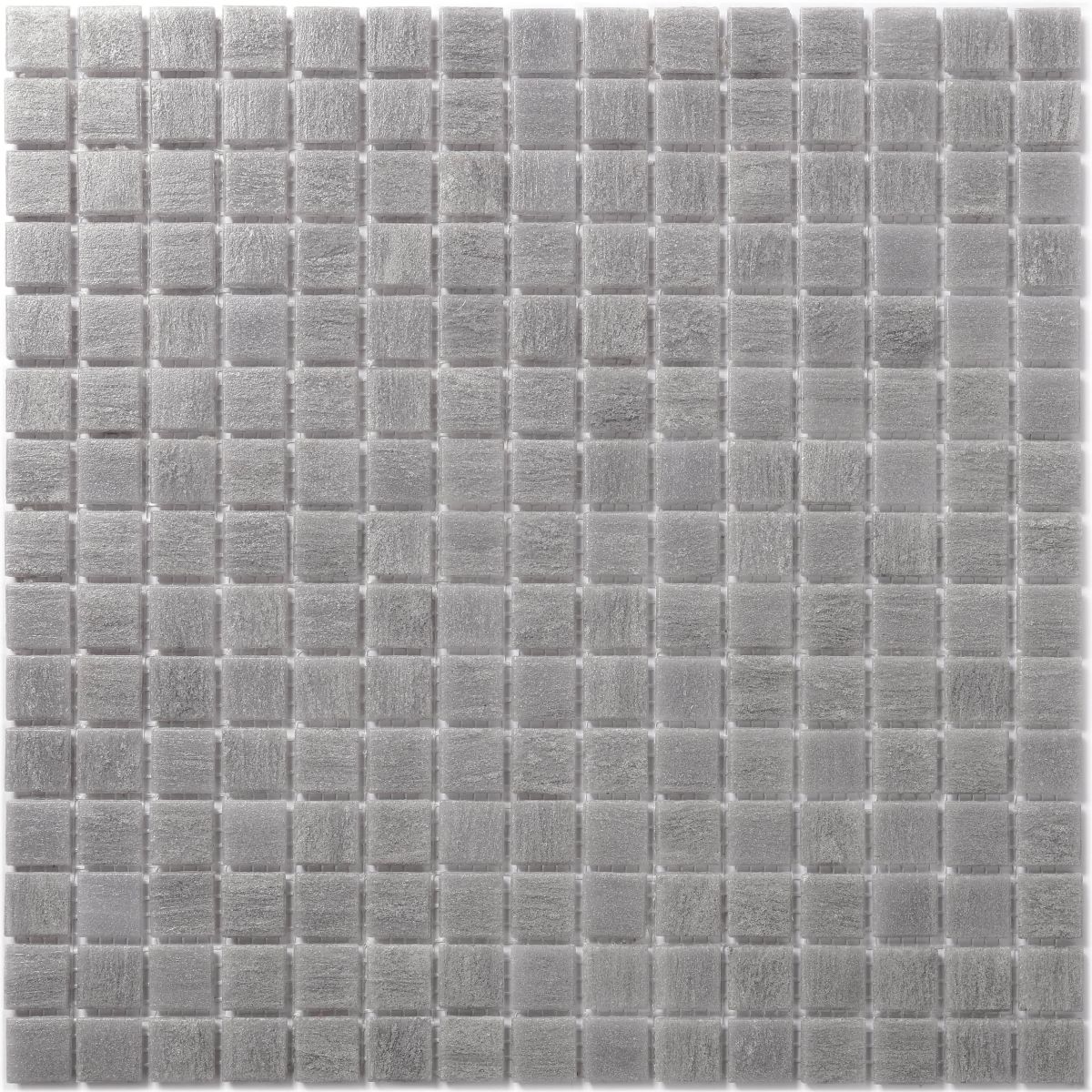 Hot-Melted Fine Moss Glass Square Grey Mosaic Tile 