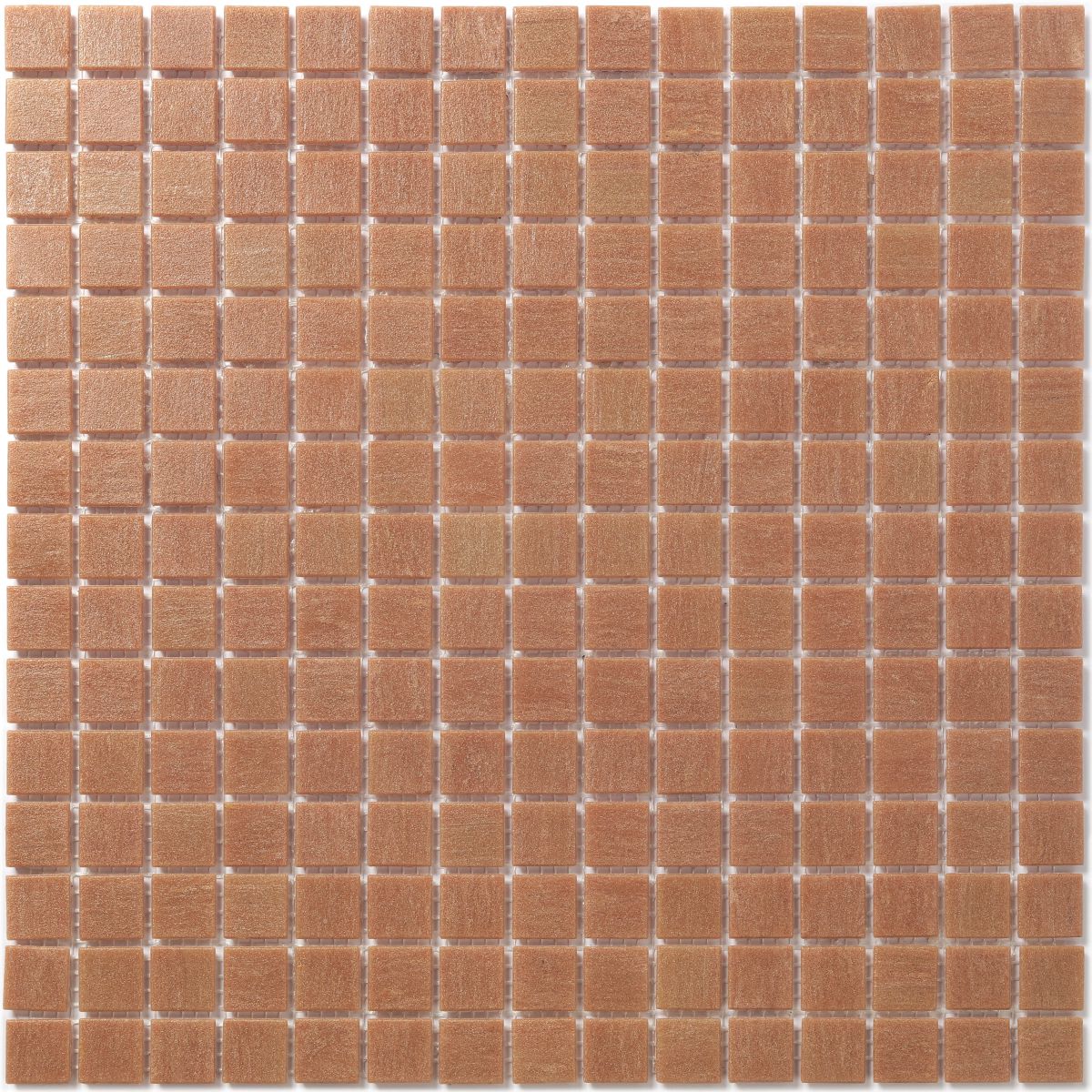 Brick Colored Glass Mosaic Tile