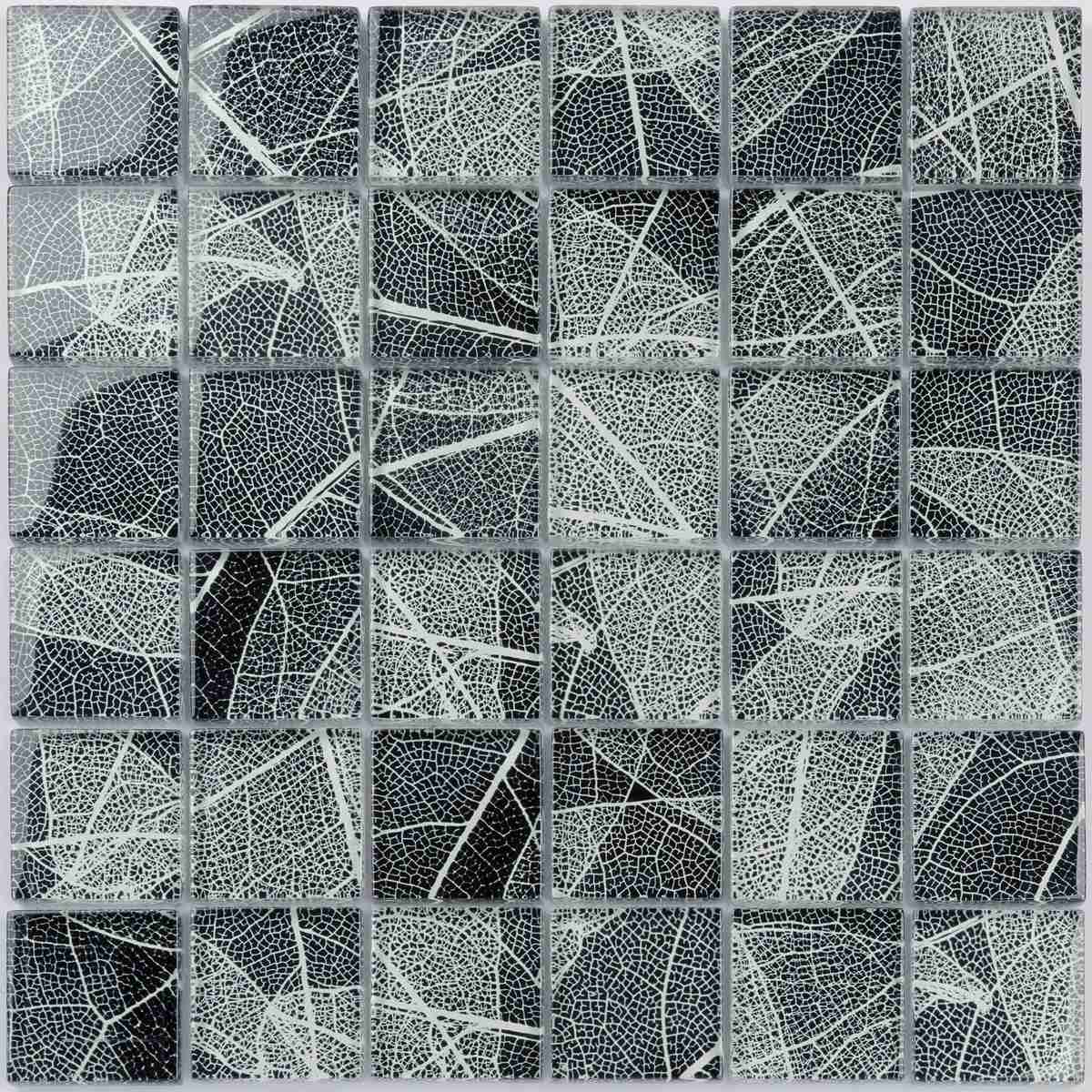 Glass mosaic tile inkjet patterns for wall