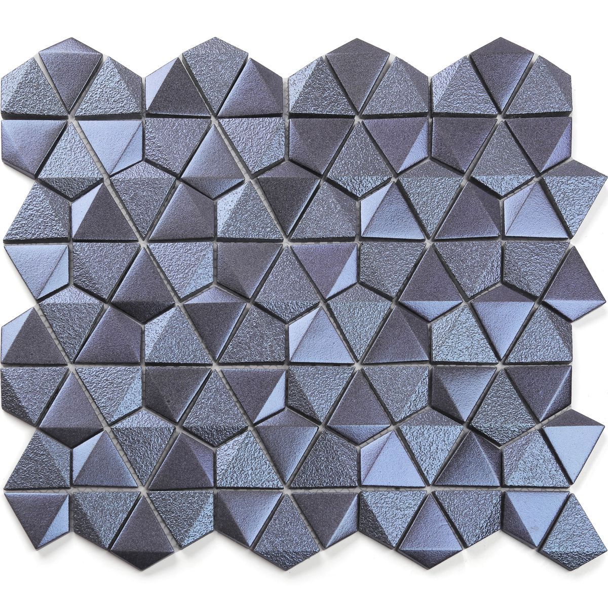 Metallic Enamel-3D Hexagon-Blue