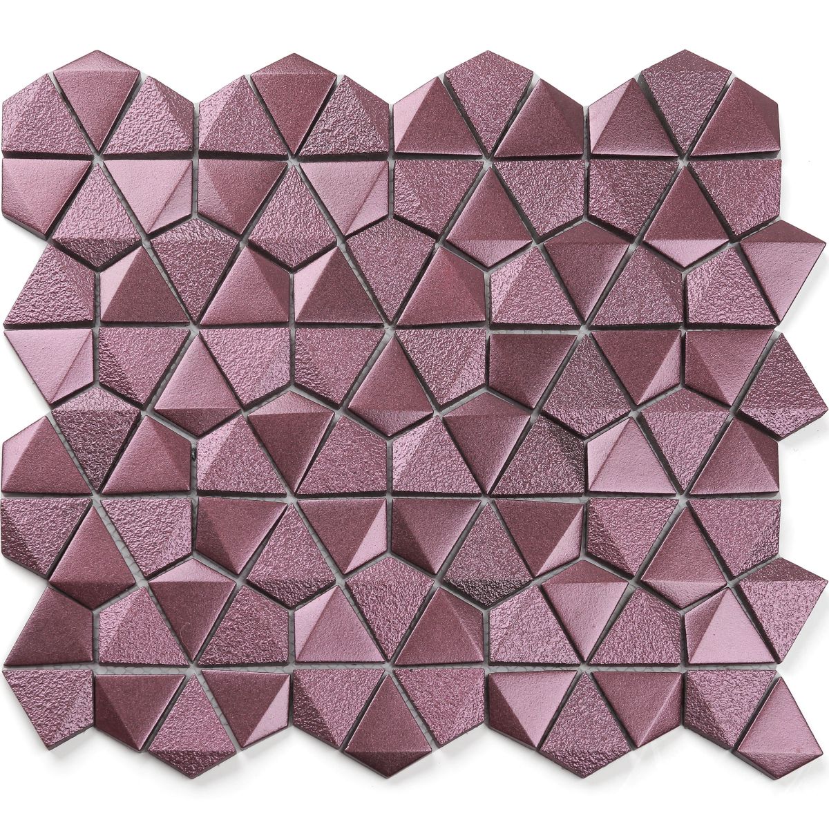 Metallic Enamel-3D Hexagon-Pink