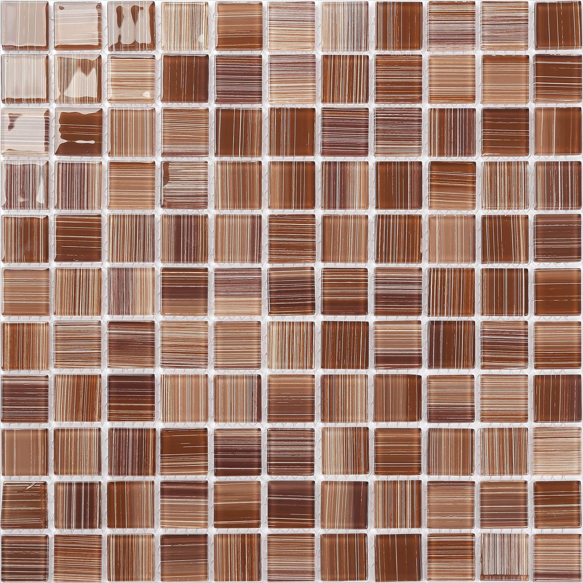 Glass mosaic tile line brown mosaic sheet  mirror kitchen bathroom toilet wall tile