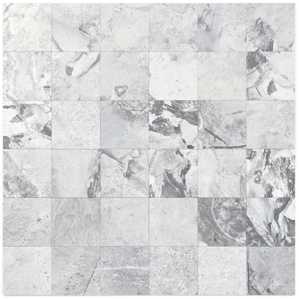 Self-adhesive mosaic tiles interior