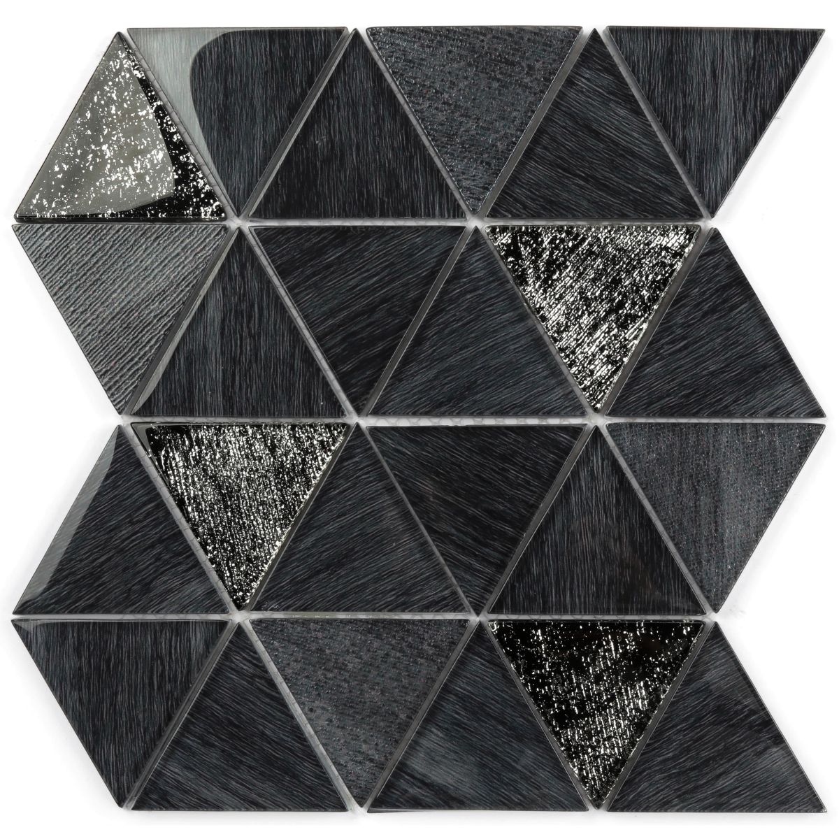 Pure Black Crystal indoor Mosaic Tile