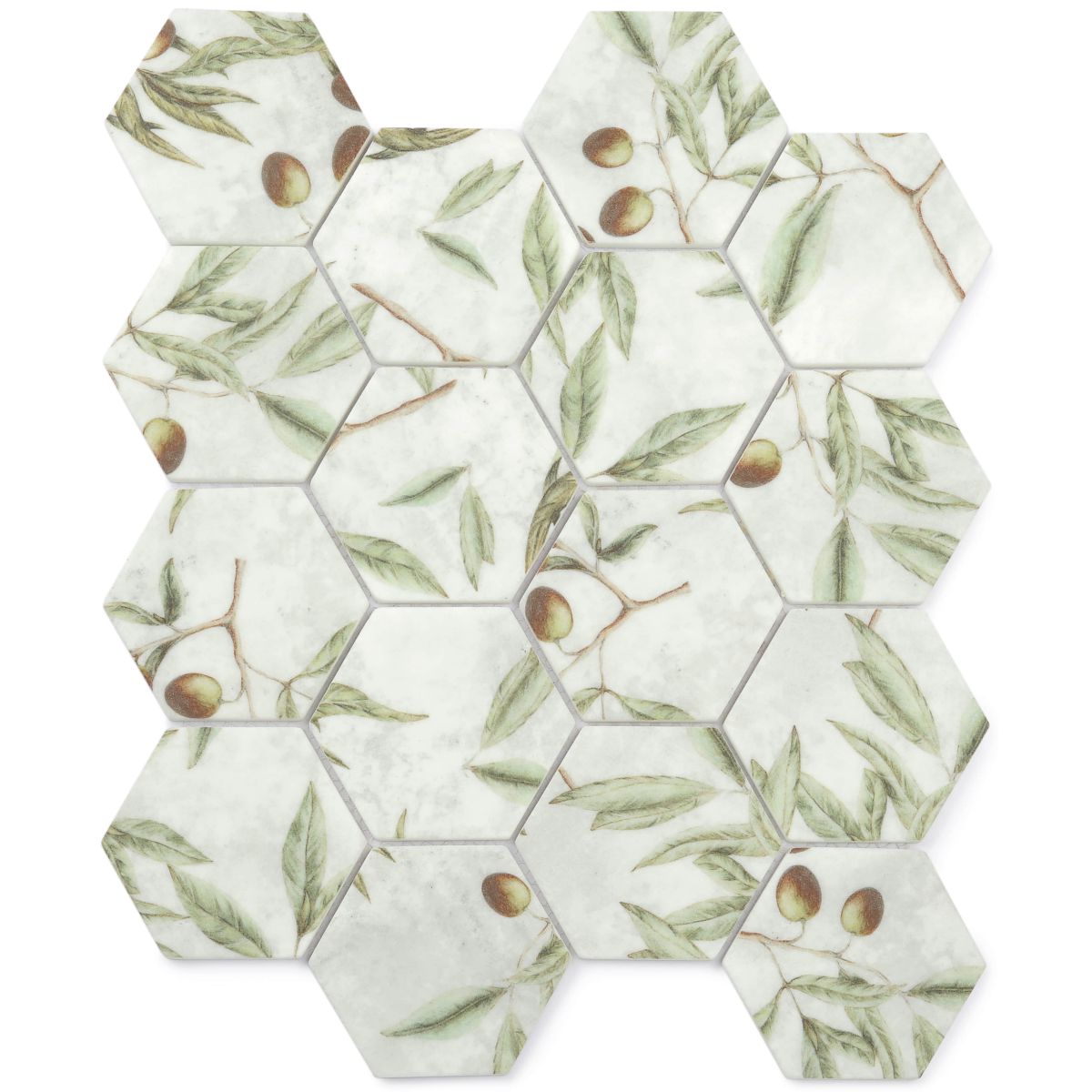 Printed Enamel-Herb-Hexagon 