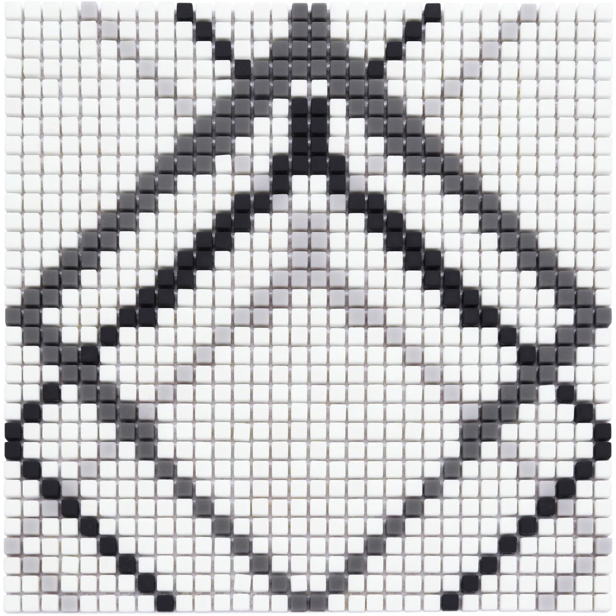 Enamel Glass Pattern Design Single Gradient Color - Black