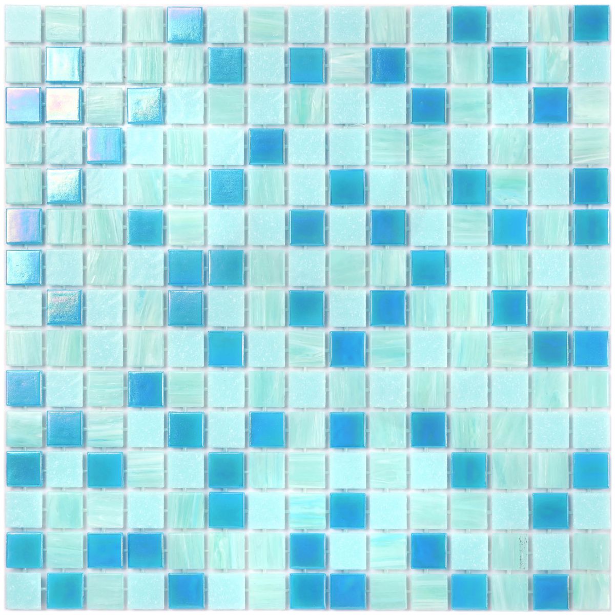 Dot Mix Glass Mosaic Pool TIle - Light
